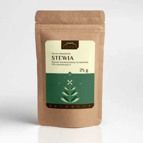Stewia ekstrakt 97% rebaudiozydu 25 g - Nanga