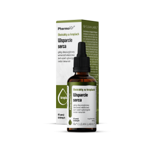 Wsparcie serca Ekstrakty w kroplach głóg, winorośl, żeń-szeń syberyjski, imbir 30 ml - PharmoVit