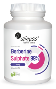 Berberine Sulphate 99% berberyna 400 mg 60 kapsułek vege - Aliness