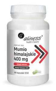 Mumio himalajskie Shilajit extract 400 mg 90 kapsułek vege - Aliness