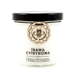Trawa Cytrynowa świeca z wosku sojowego 120 ml - Miodowa Mydlarnia