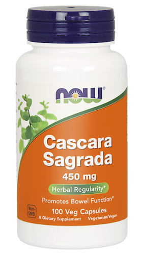 Cascara Sagrada 450 mg 100 kapsułek - Now