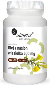 Olej z nasion wiesiołka 9%/85% 500 mg 90 kapsułek - Aliness