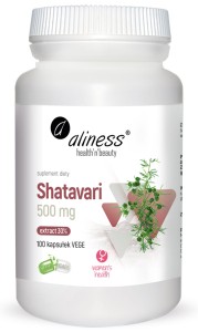 Shatavari ekstrakt 30% 500 mg 100 kapsułek vege - Aliness