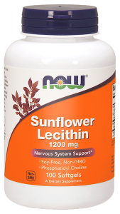 Sunflower Lecithin Lecytyna słonecznikowa 1200 mg 100 kapsułek żelowych - Now