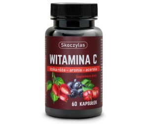 Witamina C TRIO Dzika róża, aronia, acerola 60 kapsułek - Skoczylas