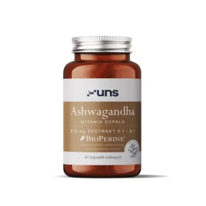 Ashwagandha Witania ospała + Bioperine 60 kapsułek - UNS