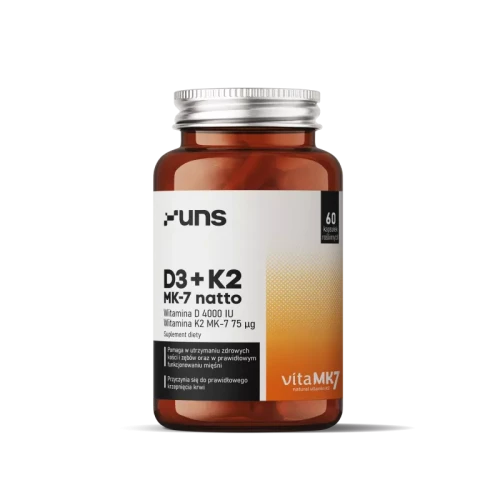 Witamina D3+K2 MK-7 natto 60 kapsułek - UNS