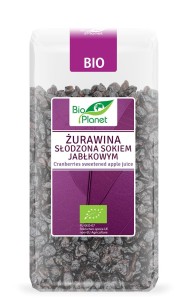Żurawina słodzona sokiem jabłkowym BIO 400 g - Bio Planet