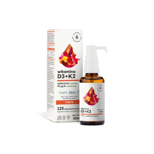 Witamina D3 4000 IU + K2mk7 50 ml - Aura Herbals