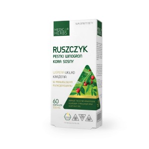 Ruszczyk Pestki winogron Kora sosny (OPC) 500 mg 60 kapsułek - Medica Herbs