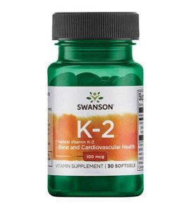 Witamina K2 naturalna 100 mcg 30 kapsułek - Swanson