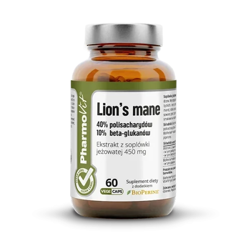 Lion's mane (soplówka jeżowata) 60 kapsułek vege - PharmoVit