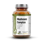 Mushroom Complex soplówka, chaga, kordyceps, reishi 60 kapsułek vege - PharmoVit