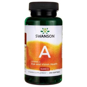 Witamina A 10 000 IU 250 kapsułek żelowych - Swanson