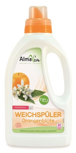 Pomarańczowy płyn do płukania i zmiękczania tkanin (koncentrat) ECO 750 ml (30 prań) - Almawin
