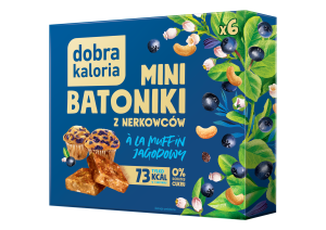 Mini batoniki z nerkowców à la muffin jagodowy 6 sztuk - Dobra Kaloria