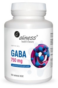 GABA Gamma amino butyric acid 750 mg 100 tabletek - Aliness