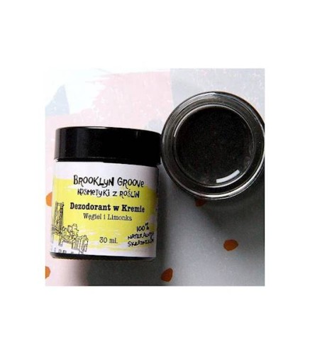 Naturalny dezodorant w kremie - limonka i węgiel z pomarańczą 30 ml - Brooklyn Groove