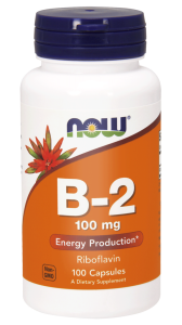 Witamina B-2 Riboflavin 100 mg 100 kapsułek - Now 