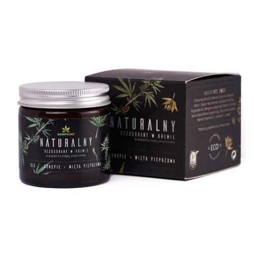 Naturalny dezodorant konopny w kremie dla mężczyzn CBD Mięta Pieprzowa 65 g - Hemp King