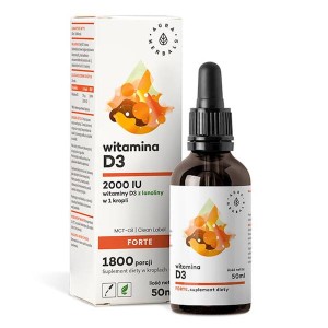 Witamina D3 2000 IU MCT oil krople 50 ml - Aura Herbals