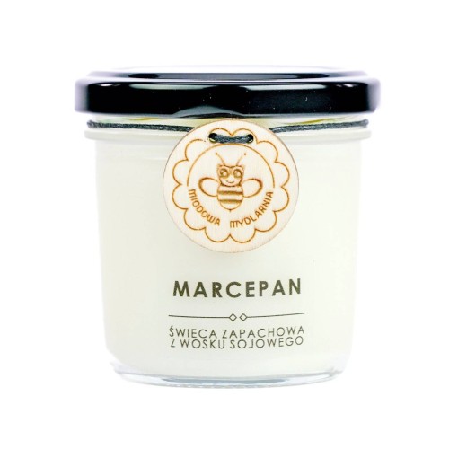 Marcepan Świeca z wosku sojowego 120 ml - Miodowa Mydlarnia