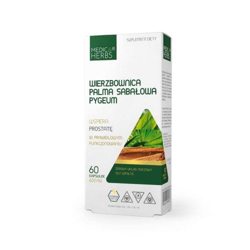 Wierzbownica Palma sabałowa Pygeum 60 kapsułek - Medica Herbs