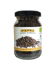 Pieprz czarny ziarnisty BIO bezglutenowy 100 g - Pięć Przemian