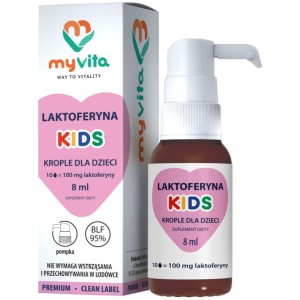 Laktoferyna Kids krople dla dzieci z pompką BLF 95% 8 ml - MyVita