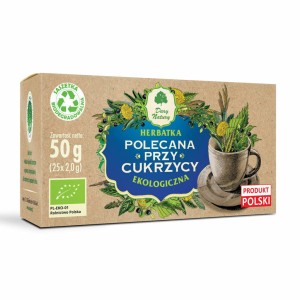 Herbatka Polecana przy Cukrzycy EKO fix 25 x 2 g (saszetki) - Dary Natury