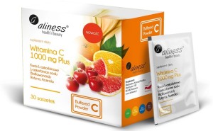 Witamina C 1000 mg PLUS bioflawonoidy, rutyna, acerola 30 saszetek - Aliness