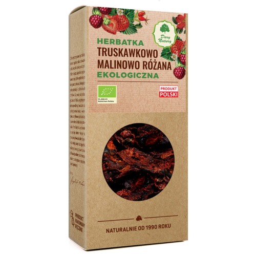 Herbatka Truskawkowo malinowo różana EKO 100 g - Dary Natury
