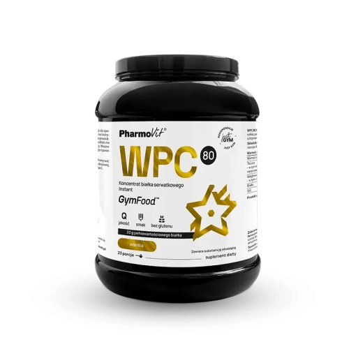 WPC 80 koncentrat białka serwatkowego wanilia 700 g - GymFood Pharmovit