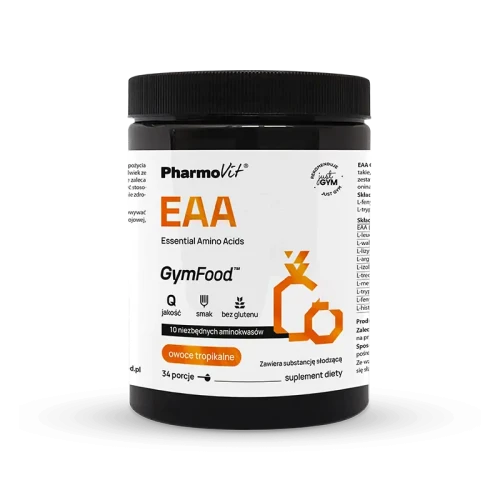 EAA essential amino acids Owoce Tropikalne 375 g - GymFood Pharmovit