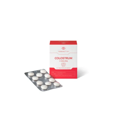 Colostrum z maliną tabletki do ssania 60 szt - Genactiv