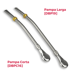 Bombilla do Yerba Mate Pampa Corta stal nierdzewna 16 cm