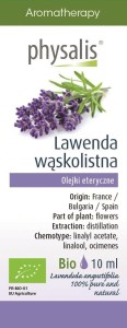Olejek eteryczny Lawenda wąskolistna BIO 10 ml - Physalis