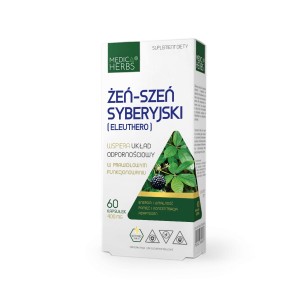Żeń-szeń syberyjski Eleuthero 400 mg 60 kapsułek - Medica Herbs