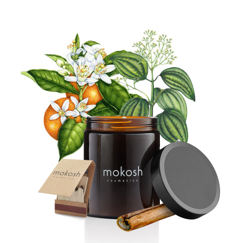 Roślinna świeca sojowa Pomarańcza z Cynamonem 180 ml / 140 g - Mokosh