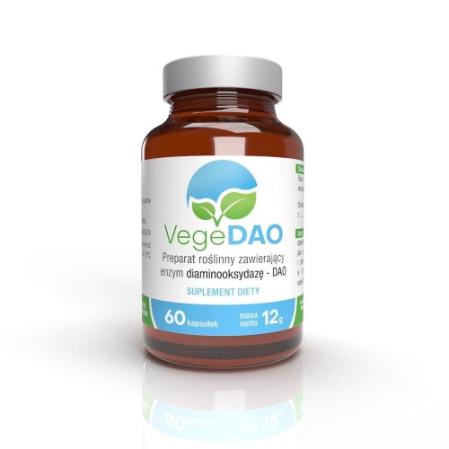 Vege DAO enzym diaminooksydaza 60 kapsułek