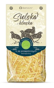  Makaron semolinowy z jajami przepiórczymi krajanka BIO Sielska Kluska 250 g - Bartolini