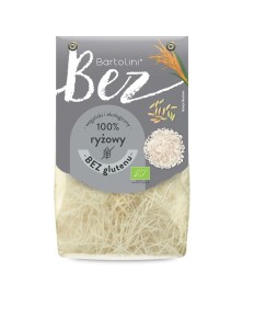 Makaron ryżowy krajanka bezglutenowy BIO 250 g - Bartolini