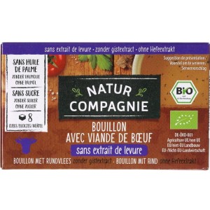 Bulion kostki wołowe bez dodatku cukrów i drożdży BIO 80 g - Natur Compagnie