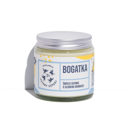 Bogatka naturalna świeca sojowa Kwiatowa 100 g - Cztery Szpaki