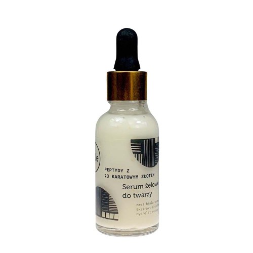 Serum żelowe do twarzy Peptydy z 23 karatowym złotem 30 ml - La-Le