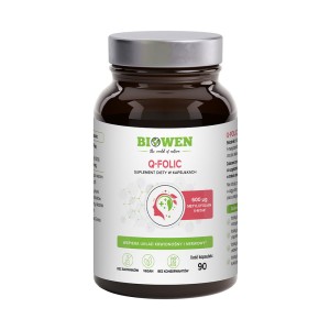 Q-folic metylowany kwas foliowy 5-MTHF 90 kapsułek - Biowen