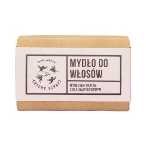 Mydło do włosów z olejem rycynowym 110 g - Cztery Szpaki
