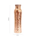 Butelka z młotkowanej miedzi na wodę Hammered Curve 900 ml - Forrest and Love