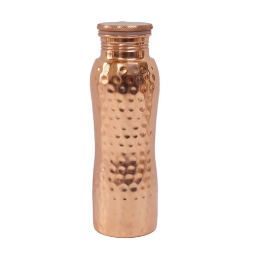Butelka z młotkowanej miedzi na wodę Hammered Curve 600 ml - Forrest and Love